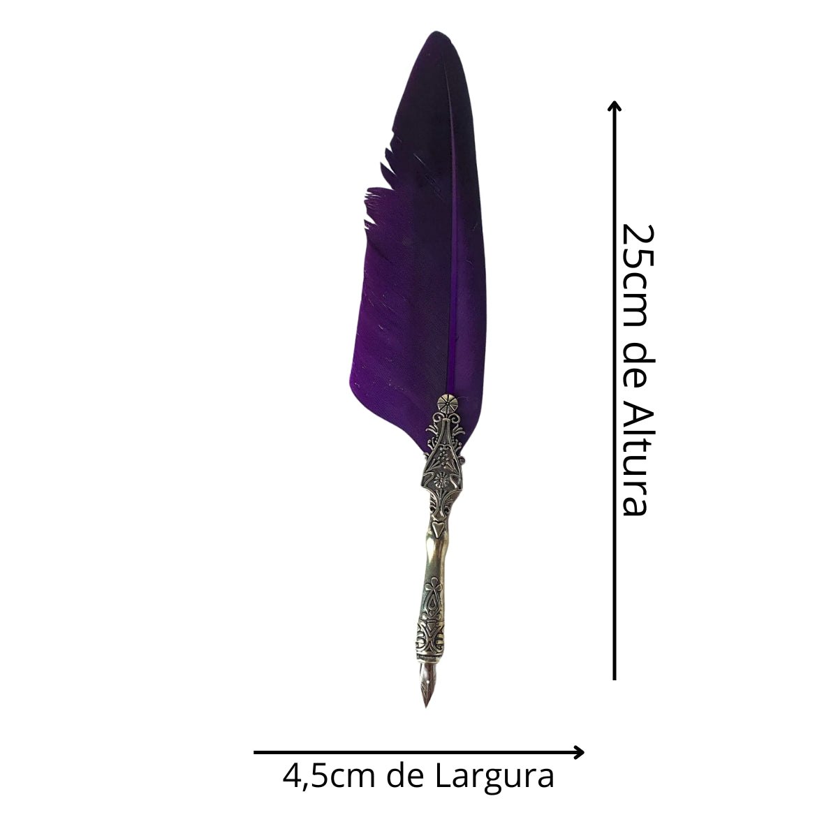 Caneta Tinteiro Simples Pena Roxa Caneta Tinteiro Simples Pena Roxa